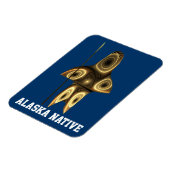 Fractal Inuit Hunter - Alaska Native Magneet (Linkerzijde)