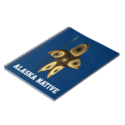 Fractal Inuit Hunter - Alaska Native Notitieboek (Linkerzijde)
