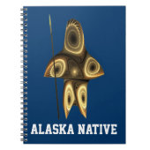 Fractal Inuit Hunter - Alaska Native Notitieboek (Voorkant)