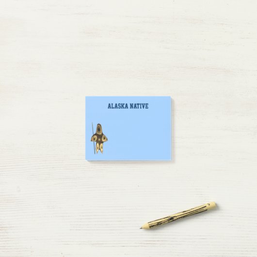 Fractal Inuit Hunter - Alaska Native Post-it® Notes (Op bureau)