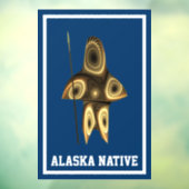 Fractal Inuit Hunter - Alaska Native Raamsticker (Vel 3)