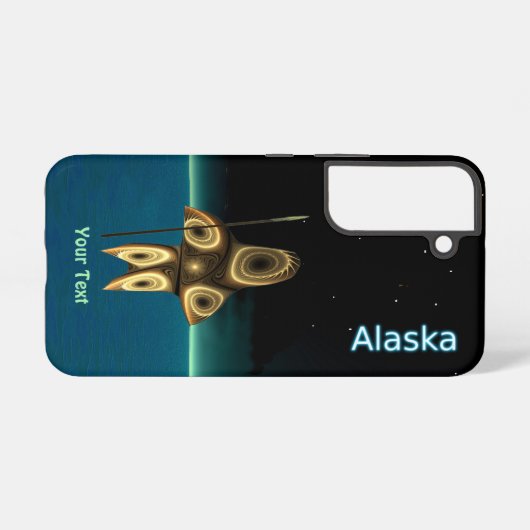 Fractal Inuit Hunter - Alaska OtterBox iPhone Case Samsung Galaxy Hoesje (Achterkant horizontaal)