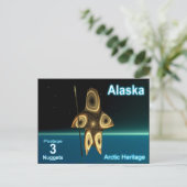 Fractal Inuit Hunter - Alaska Postage Briefkaart (Staand voorkant)
