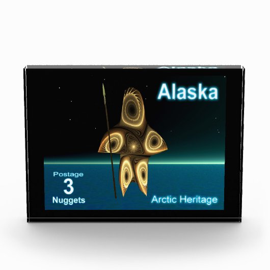 Fractal Inuit Hunter - Alaska Postage Fotoblokken (Voorkant)