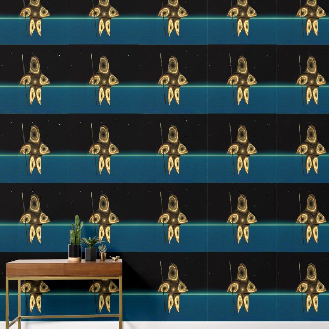 Fractal Inuit Hunter Behang (Hal)