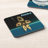 Fractal Inuit Hunter Bier Onderzetter (Linkerzijde)