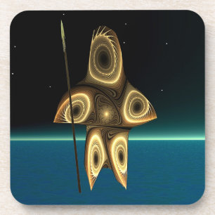 Fractal Inuit Hunter Bier Onderzetter