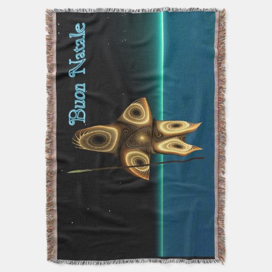 Fractal Inuit Hunter - Buon Natale Deken (Voorkant Verticaal)