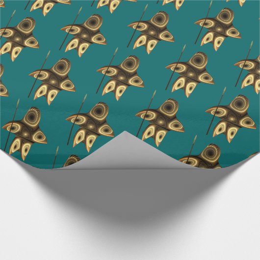 Fractal Inuit Hunter Cadeaupapier (Hoek)