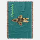 Fractal Inuit Hunter - Canada Deken (Voorkant Verticaal)