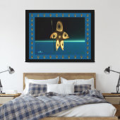 Fractal Inuit Hunter Canvas Afdruk (Insitu (Slaapkamer))