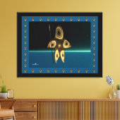 Fractal Inuit Hunter Canvas Afdruk (Insitu (Woonkamer))