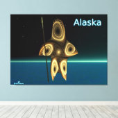 Fractal Inuit Hunter Canvas Afdruk (Insitu (Houten vloer))