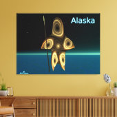 Fractal Inuit Hunter Canvas Afdruk (Insitu (Woonkamer))