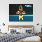 Fractal Inuit Hunter Canvas Afdruk (Insitu (Slaapkamer))
