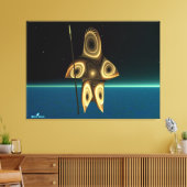 Fractal Inuit Hunter Canvas Afdruk (Insitu (Woonkamer))