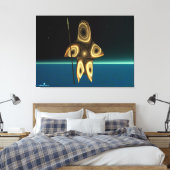 Fractal Inuit Hunter Canvas Afdruk (Insitu (Slaapkamer))