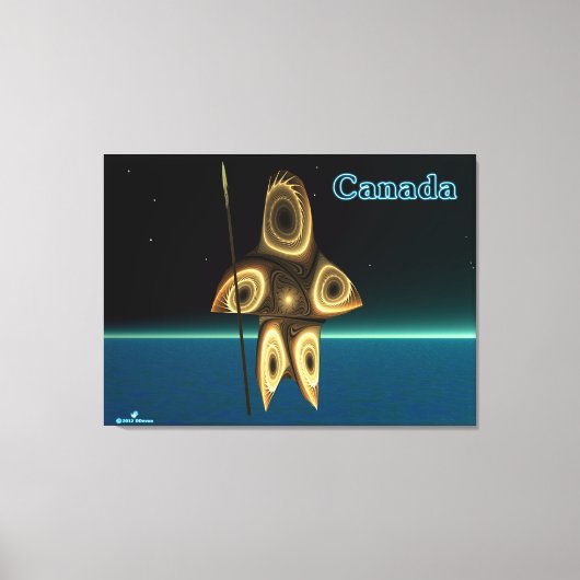 Fractal Inuit Hunter Canvas Afdruk (Voorkant)