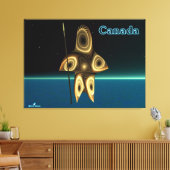 Fractal Inuit Hunter Canvas Afdruk (Insitu (Woonkamer))