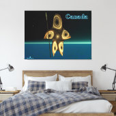 Fractal Inuit Hunter Canvas Afdruk (Insitu (Slaapkamer))