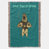 Fractal Inuit Hunter Deken (Voorkant Verticaal)