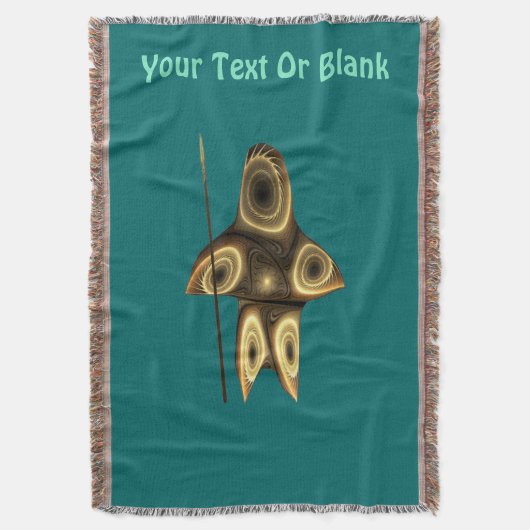 Fractal Inuit Hunter Deken (Voorkant Verticaal)