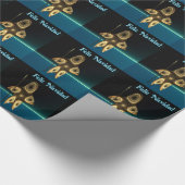 Fractal Inuit Hunter - Feliz Navidad Cadeaupapier (Hoek)