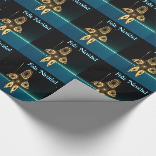 Fractal Inuit Hunter - Feliz Navidad Cadeaupapier (Hoek)