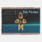 Fractal Inuit Hunter - Feliz Navidad Deken (Voorkant)