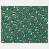 Fractal Inuit Hunter Fleece Deken (Voorkant (Horizontaal))