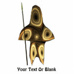 Fractal Inuit Hunter Fotobeeldje Magneet<br><div class="desc">Een bruin getint fractaal afbeelding suggereert een zeer gestileerde Inuit jager,  het dragen van traditionele bontkleding,  met een harpoen met een ivoren kop. Aanpassen door uw eigen tekst toe te voegen.</div>