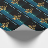 Fractal Inuit Hunter - Frohliche Weihnachten Cadeaupapier (Hoek)