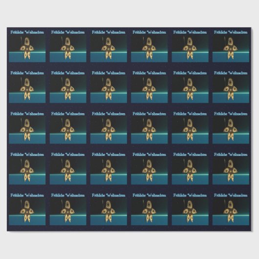 Fractal Inuit Hunter - Fröhliche Weihnachten Cadeaupapier (Vlak)