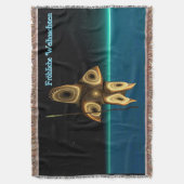 Fractal Inuit Hunter - Fröhliche Weihnachten Deken (Voorkant Verticaal)