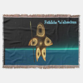 Fractal Inuit Hunter - Fröhliche Weihnachten Deken (Voorkant)