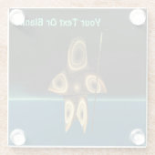 Fractal Inuit Hunter Glazen Onderzetter (Achterkant)