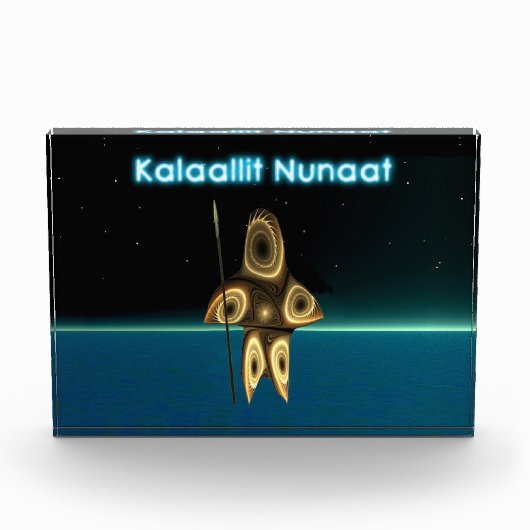 Fractal Inuit Hunter - Groenland Fotoblokken (Voorkant)