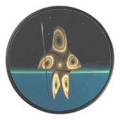 Fractal Inuit Hunter Hockey Puck (Voorkant)