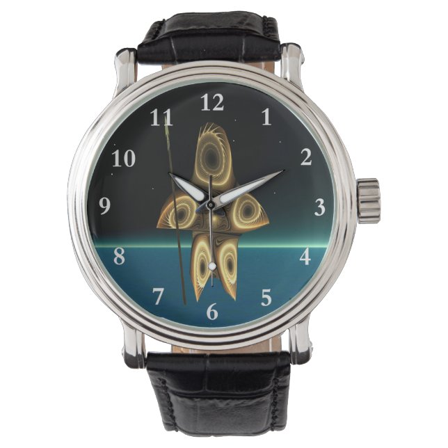 Fractal Inuit Hunter Horloge (Voorkant)