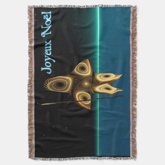 Fractal Inuit Hunter - Joyeux Noё l Deken (Voorkant Verticaal)