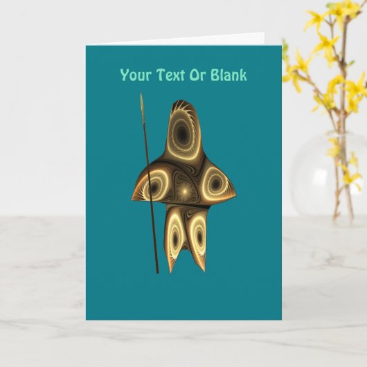 Fractal Inuit Hunter Kaart (Gele Bloem)