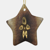 Fractal Inuit Hunter Keramisch Ornament (Links)