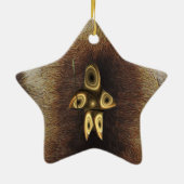 Fractal Inuit Hunter Keramisch Ornament (Achterkant)