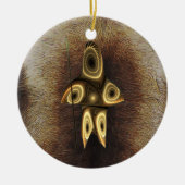 Fractal Inuit Hunter Keramisch Ornament (Voorkant)