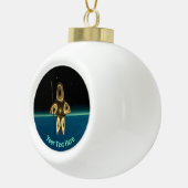 Fractal Inuit Hunter Keramische Bal Ornament (Rechts)