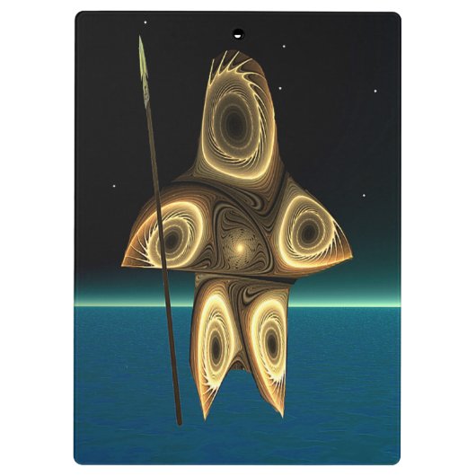 Fractal Inuit Hunter Klembord (Achterkant)