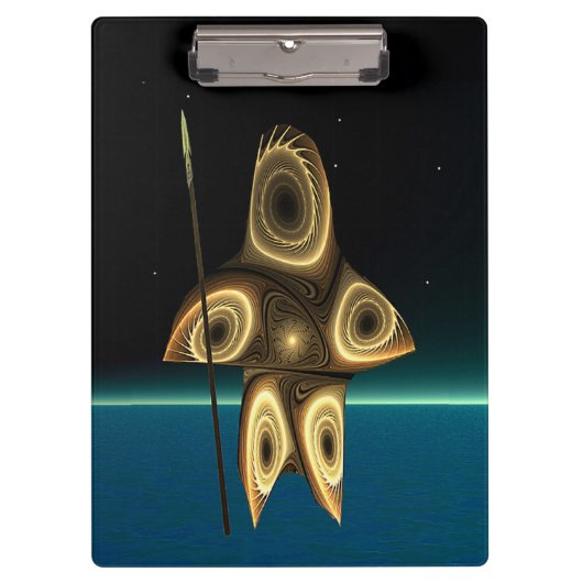 Fractal Inuit Hunter Klembord (Voorkant)