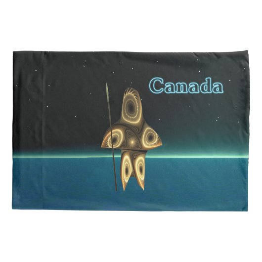 Fractal Inuit Hunter Kussensloop (Achterkant)