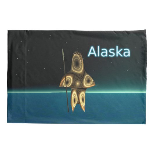 Fractal Inuit Hunter Kussensloop (Achterkant)