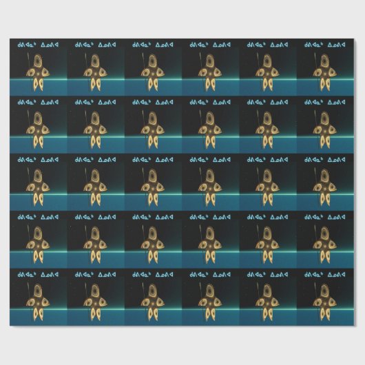 Fractal Inuit Hunter - Kuvianak Innovia Cadeaupapier (Vlak)